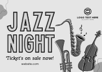 Modern Jazz Night Postcard