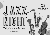 Modern Jazz Night Postcard