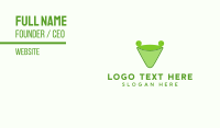 Abstract Green Frog Cone Business Card