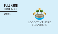 Beach Resort Island  Business Card Design