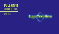 Bright Neon Wordmark Business Card Design