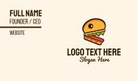 Hamburger Burger Monster Business Card Design