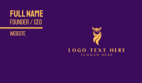 Elegant Golden Owl Business Card