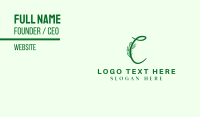 Natural Elegant Letter C Business Card Design
