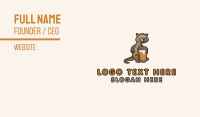 Cat Coffee Cup Business Card Design