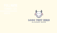 Happy White Cow Business Card Design