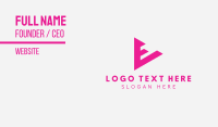 Pink Triangle Business Card example 3