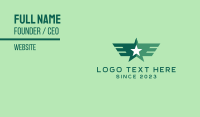 Green Star Wings Business Card Design