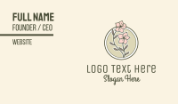 Sakura Flower Badge Business Card Design