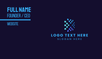 Blue Digital Pixels Business Card Design
