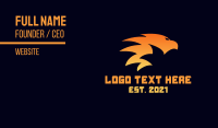 Flaming Tribal Bird Business Card Design