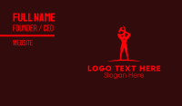 Red Human Communist  Business Card Design