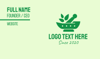 Green Natural Herbal Pharmacy Business Card Design