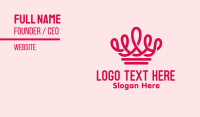 Elegant Pink Crown Business Card Design