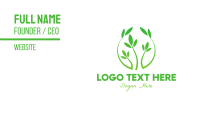 Green Vine Badge Business Card Design