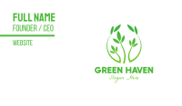 Green Vine Badge Business Card Image Preview