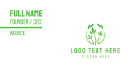 Green Vine Badge Business Card
