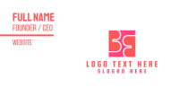 Pinkish Business Card example 2