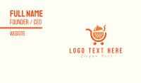 Orange Food Shopping Cart Business Card Design