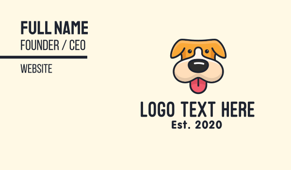 Cute Puppy Dog Business Card Design