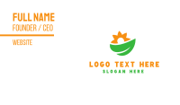 Leaf & Sunflower Business Card Design