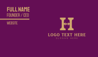 Elegant Letter H Business Card Design