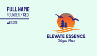 Sunset Pine Tree Business Card