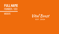 Orange & White Text Business Card Image Preview