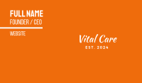 Orange & White Text Business Card Image Preview