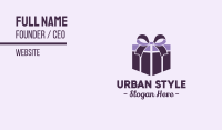 Purple Gift Present Business Card