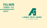Bold Green Letter A Business Card Design