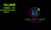 Neon Business Card example 2