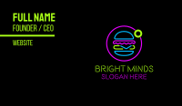 Neon Burger Store Business Card