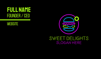Neon Burger Store Business Card