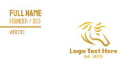 Gold Horse Stroke Business Card Design