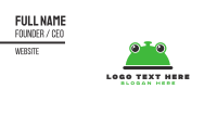 Green Frog Food Tray Business Card