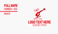 Emergency Helicopter Rescue Ambulance Business Card Design