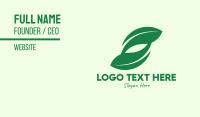 Green Eco Leaves Business Card