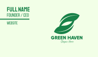 Green Eco Leaves Business Card Image Preview