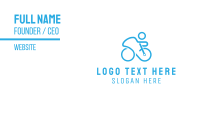 Blue Cyclist Business Card Design