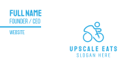 Blue Cyclist Business Card Image Preview