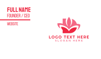 Pink Lotus Letter D Business Card Design
