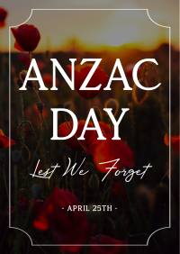 Poppy Flower Anzac Day Flyer