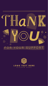 Playful Thank You TikTok Video Design