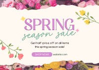 Spring Season Sale Postcard