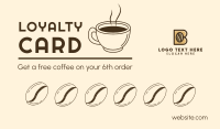 Coffee Loyalty Card Business Card