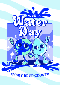 Cartoon Water Day Flyer