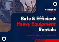 Corporate Heavy Equipment Rentals Postcard