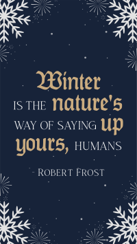 Winter Quote Snowflakes Instagram Reel