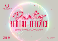 Rental Disco Ball Postcard